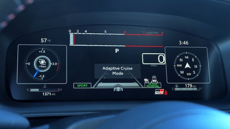 Driver display in GR Corolla