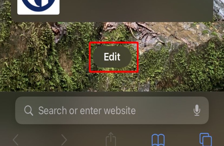 safari edit button