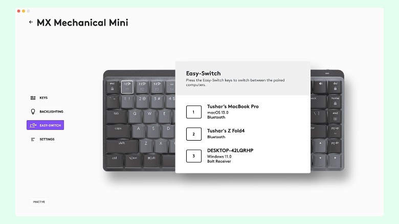 Logitech Logi Options+ app