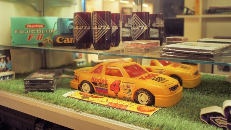 toy stock car on shelf